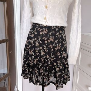 🦚 Vintage floral skater skirt